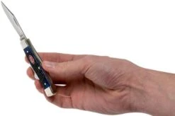 Case Medium Stockman Navy Blue Bone, Rogers Jig, 7049 63032 SS Navaja -Case Knives Ventas CE07049 05 case