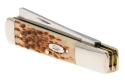 Case Razor Amber Bone, Peach Seed Jig, 10722, 62005RAZ SS, Navaja -Case Knives Ventas CE10722 05 case