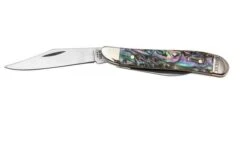 Case Peanut 12025 Smooth Abalone, 8220 Stainless Steel, Velvet Box, Navaja Slipjoint