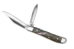 Case Peanut 12025 Smooth Abalone, 8220 Stainless Steel, Velvet Box, Navaja Slipjoint -Case Knives Ventas CE12025 07 case