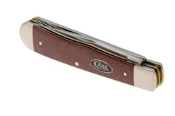 Case Trapper Smooth Red Burlap Micarta 12270, 10254 CS, Navaja -Case Knives Ventas CE12270 05 case