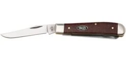 Case Mini Trapper Smooth Dark Red Burlap Micarta, 12271, 10207 CS, Navaja