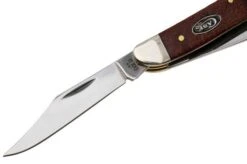 Case Medium Stockman Smooth Dark Red Burlap Micarta, 12272, 103087 CS Navaja -Case Knives Ventas CE12272 03 case