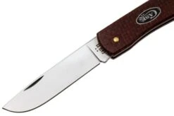 Case Sod Buster Jr, Smooth Dark Red Burlap Micarta, 12273, 10137 CS Navaja -Case Knives Ventas CE12273 03 case