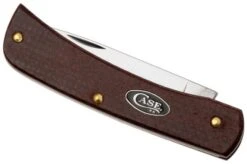Case Sod Buster Jr, Smooth Dark Red Burlap Micarta, 12273, 10137 CS Navaja -Case Knives Ventas CE12273 05 case