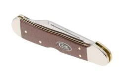 Case CopperLock Smooth Dark Red Burlap Micarta, 12275, 101549L CS, Navaja -Case Knives Ventas CE12275 04 case