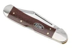 Case CopperLock Smooth Dark Red Burlap Micarta, 12275, 101549L CS, Navaja -Case Knives Ventas CE12275 05 case