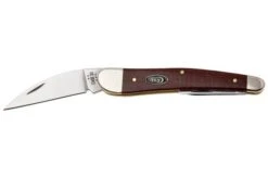 Case Seahorse Whittler Smooth Dark Red Burlap Micarta, 12276, 10355WH CS Navaja