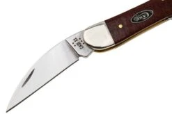 Case Seahorse Whittler Smooth Dark Red Burlap Micarta, 12276, 10355WH CS Navaja -Case Knives Ventas CE12276 03 case