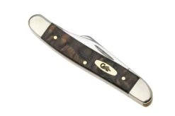 Case Medium Stockman 14001 Smooth Black Curly Oak Wood 73087 SS, Navaja -Case Knives Ventas CE14001 05 case
