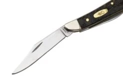 Case Peanut 14005 Smooth Black Curly Oak Wood 7220 SS, Navaja -Case Knives Ventas CE14005 03 case