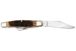Case Large Stockman Amber Jigged Bone, 00204, 6375 CV Navaja -Case Knives Ventas CE204 02 case