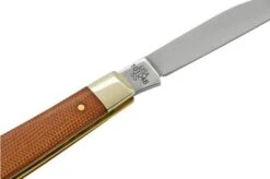Case Slimline Trapper, Smooth Natural Canvas Micarta, 23691, 101048 SS, Navaja -Case Knives Ventas CE23691 05 case
