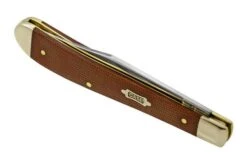 Case Slimline Trapper, Smooth Natural Canvas Micarta, 23691, 101048 SS, Navaja -Case Knives Ventas CE23691 06 case