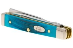 Case Baby Doc Caribbean Blue Bone, Sawcut Jig, 25582, 6282SP SS Navaja -Case Knives Ventas CE25582 05 case
