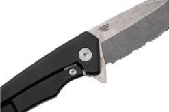 Case Marilla Black Anodized Aluminum, Black G10 Inlay, 25878, S35VN, Navaja Parcialmente Dentada -Case Knives Ventas CE25878 05 case