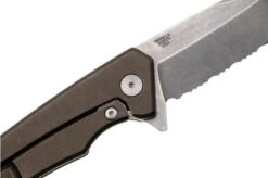 Case Marilla OD Green Anodized Aluminum, Black G10 Inlay, 25879, S35VN, Navaja Parcialmente Dentada -Case Knives Ventas CE25879 05 case