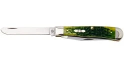 Case Trapper Green Apple Bone 27860, Peach Seed Jig, 6254 SS, Navaja
