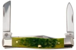 Case Medium Stockman Green Apple Bone, Peach Seed Jig, 27862, 63032 SS Navaja -Case Knives Ventas CE27862 04 case