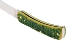 Case Sod Buster Jr 27863, Green Apple Bone, Peach Seed Jig, 6137 SS, Navaja -Case Knives Ventas CE27863 04 case