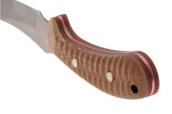 Case Ridgeback Hunter 30592, Stonewashed Stainless Steel, Natural Canvas Laminate/Red G10, Cuchillo De Caza -Case Knives Ventas CE30592 04 case