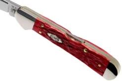 Case Copperhead Dark Red Bone, Peach Seed Jig, 31954, 61749L CV Navaja -Case Knives Ventas CE31954 07 case