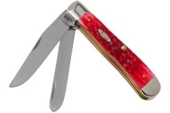 Case Trapper Dark Red Bone, Peach Seed Jig, 31957, 6254 CV Navaja Con Clip De Bolsillo