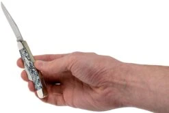 Case Medium Stockman White & Black Carbon Fiber-G10 Weave Smooth, 38923 10318 SS Navaja -Case Knives Ventas CE38923 05 case