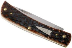 Case Sod Buster Jr Brown Bone, Peach Seed Jig, 42653, 6137 SS Navaja -Case Knives Ventas CE42653 04 case