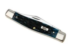 Case Large Stockman 51861 Peach Seed Jig Pocket Worn Mediterranean Blue Bone 6375 SS, Navaja -Case Knives Ventas CE51861 04 case