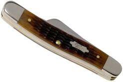 Case Medium Stockman Antique Bone, Rogers Corn Cob Jig, 52834, 6318 SS Navaja -Case Knives Ventas CE52834 04 case