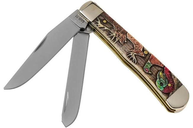 Case Trapper Embellished Smooth Natural Bone, Sportsman Series Gift Set, 60585, 6254 SS Navaja 3 Case Trapper Embellished Smooth Natural Bone, Sportsman Series Gift Set, 60585, 6254 SS Navaja