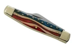 Case Large Stockman 64142 Star Spangled Smooth Natural Bone, Navaja -Case Knives Ventas CE64142 06 case