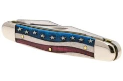 Case Muskrat Embellished Smooth Natural Bone, Star Spangled, 64143, MUSKRAT SS Navaja -Case Knives Ventas CE64143 05 case