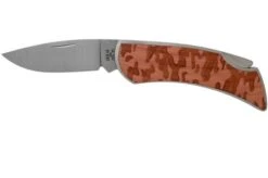 Case X Woodchuck Executive Lockback Brushed Stainless, Camo, 64323, M1300L SS Navaja