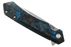 Case The Kinzua, Blue & Black Marbled Carbon Fiber, Spear Blade S35VN, 64803 Navaja -Case Knives Ventas CE64803 06 case