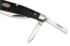 Case Seahorse Whittler, Navy Blue Bone, Rogers Jig, 6889, 6355WH SS, Navaja -Case Knives Ventas CE6889 04 case